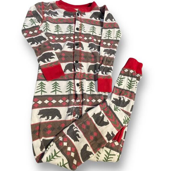 Lazy One Pajama Bear Essentials Kids Sz 6 Long Johns 1 Pc PJ Flapjack Pyjama - Picture 7 of 12